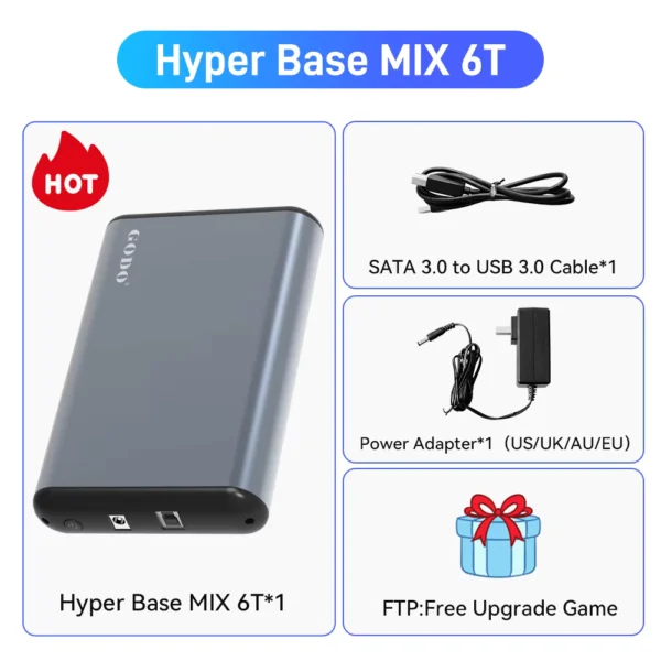 Hyper Base MIX 6T Gaming HDD with 65,000+ Games & Emulators
