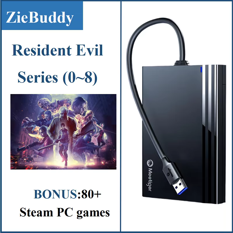 ZieBuddy 500GB Gaming HDD with Resident Evil & 80+ PC Games