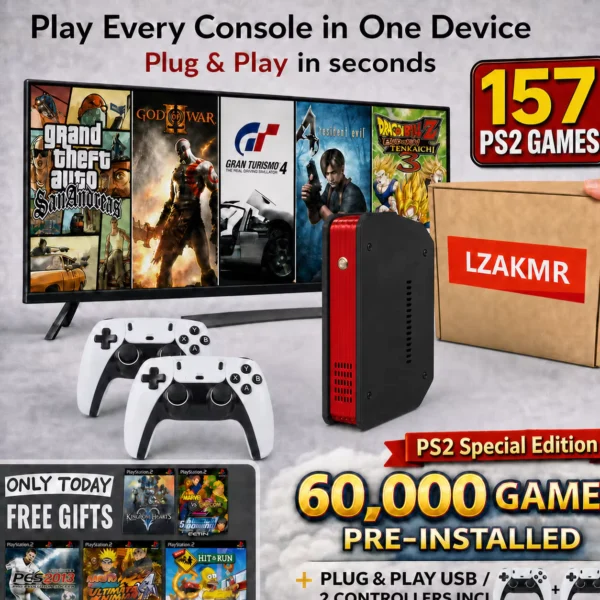X4-2 Retro Console with 157 Classic PS2 Games & 500GB HDD