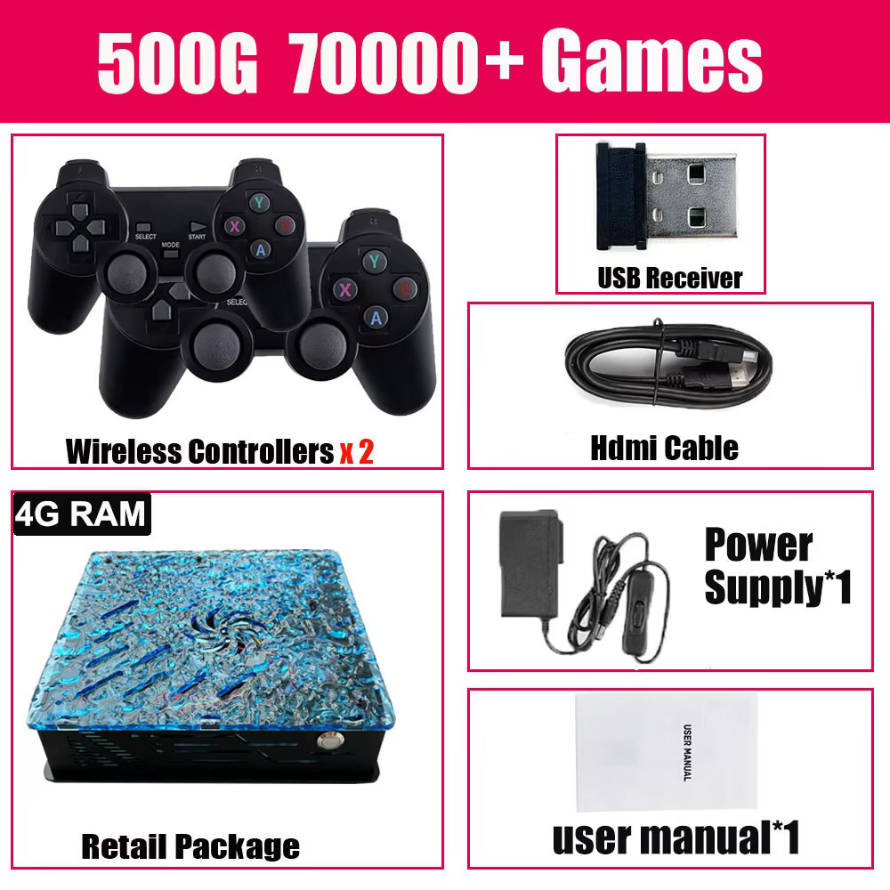 2026 Retro Game Console X10 with 70,000 Games & Emulators