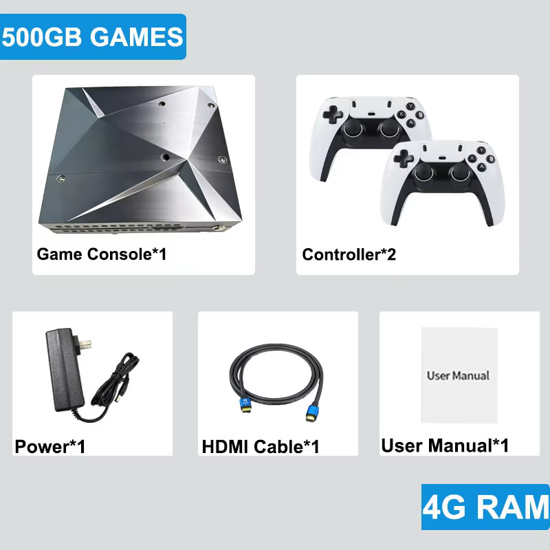 P88 Retro Game Console with 500G/1T HDD & 70000+ Games