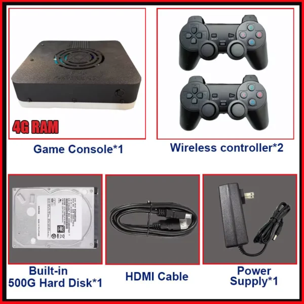 X3 Retro Console with 500GB HDD and 70,000+ Games