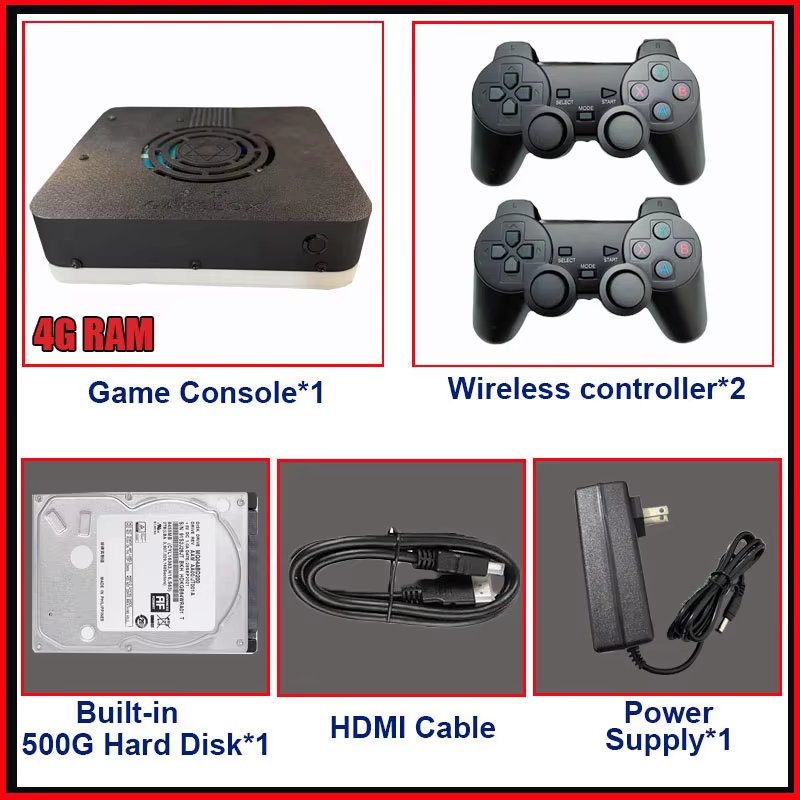 X3 Retro Console with 500GB HDD and 70,000+ Games