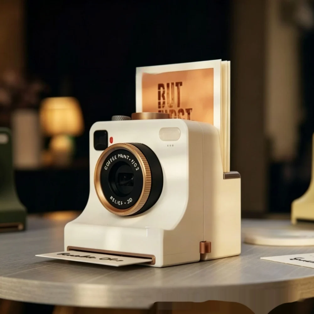 One-Tap Coffee Template Latte Art Camera in Multiple Colors