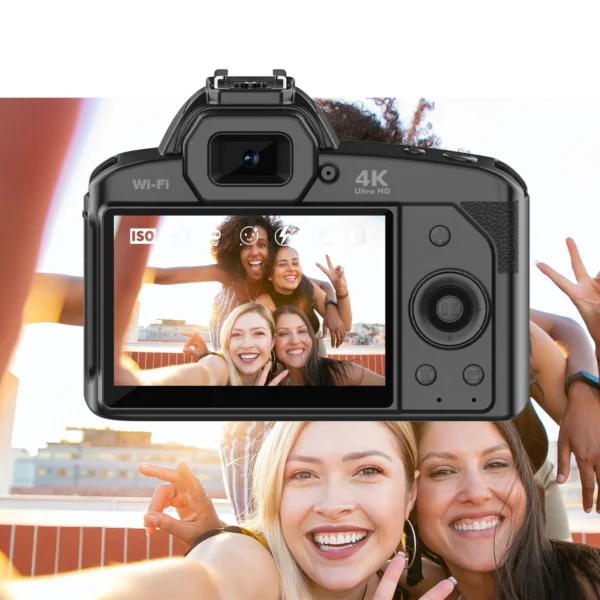 4K 64MP Digital Camera with 3-Inch IPS Screen and Night Vision