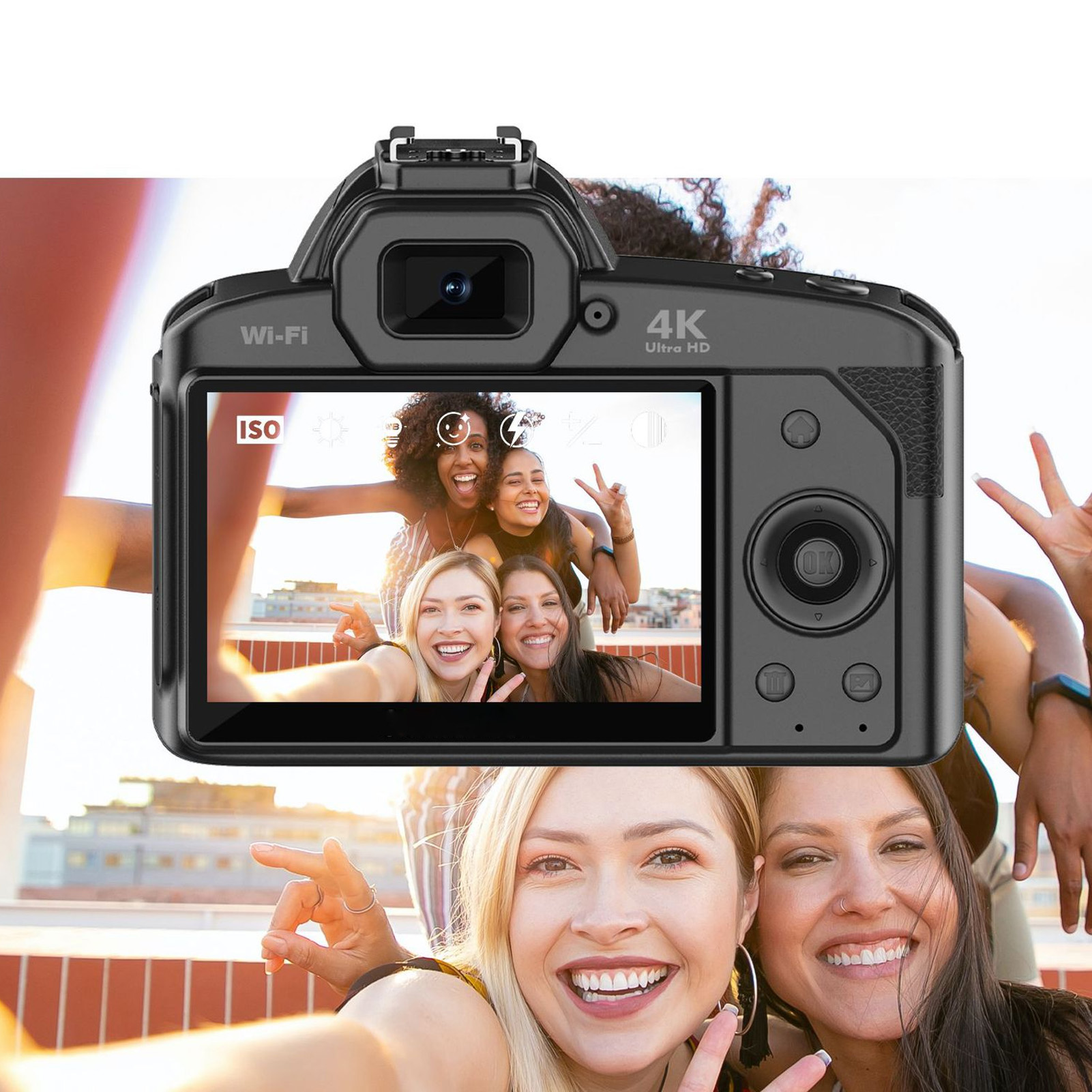 4K 64MP Digital Camera with 3-Inch IPS Screen and Night Vision