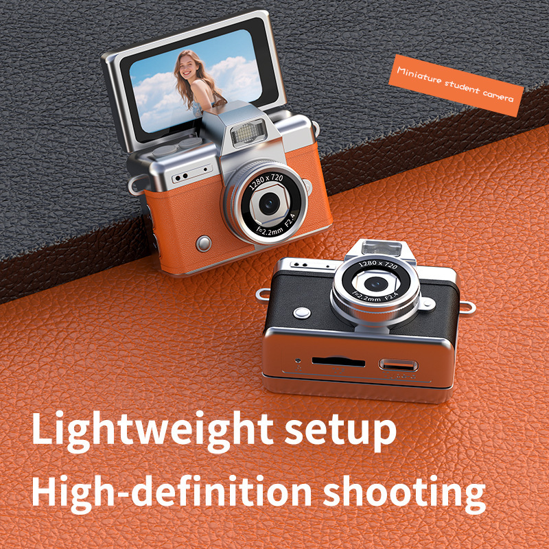 Retro Thumb-Flip Compact Digital Camera with HD Screen