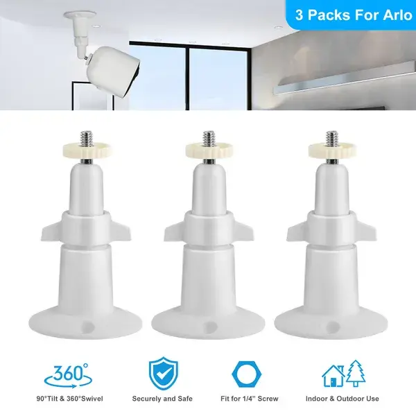 3-Pack Adjustable Security Camera Wall Mount for Arlo