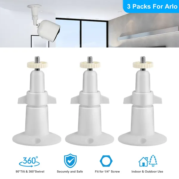3-Pack Adjustable Security Camera Wall Mount for Arlo