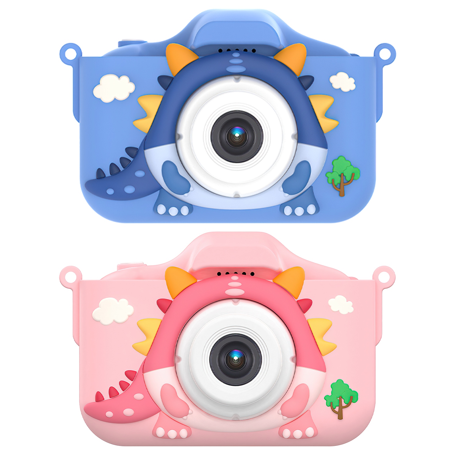 Dinosaur Kids Selfie Camera 48MP 1080P HD with Case