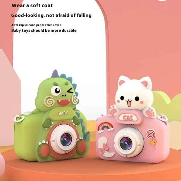 Children's Mini Cartoon Digital Toy Camera with Silicone Case