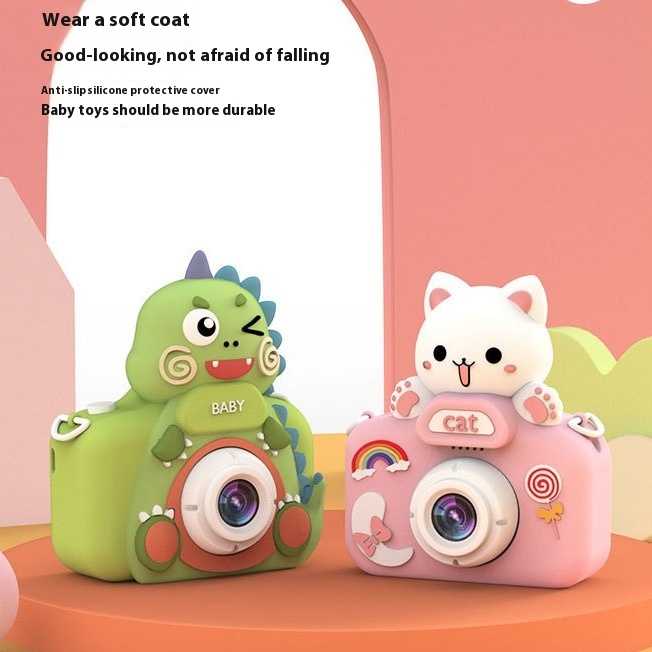 Children's Mini Cartoon Digital Toy Camera with Silicone Case