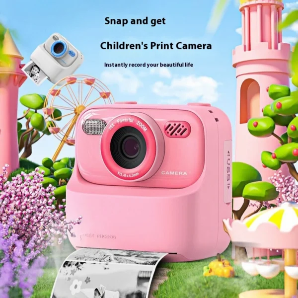 Birthday Gift Student Multi-color Digital Camera with Printing Paper