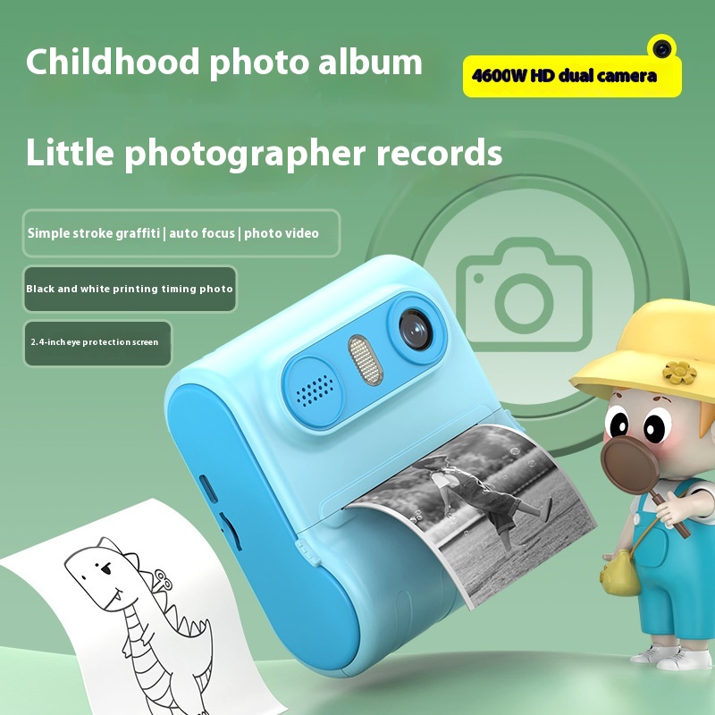 Instant Thermal 4600W HD Dual-Camera Kids Printing Camera