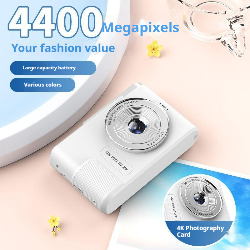 HD Retro Travel Camera with 44MP CCD Sensor and 4K Video