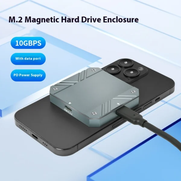 Magnetic Hard Disk Box M2 with Horse Running Light 10GBS