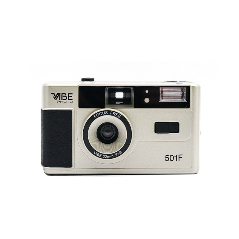 Vintage Style Plastic Film Camera with Flash