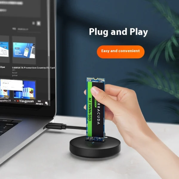 Black External Readwrite Fixed SSD with Type-C 10Gbps