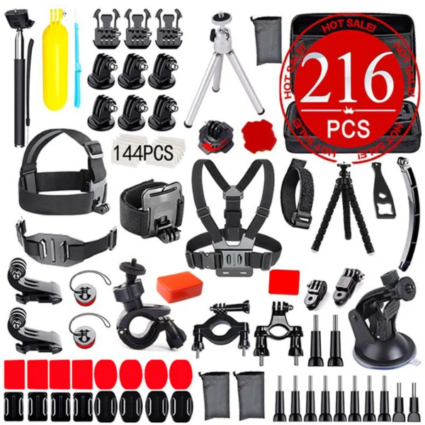 Complete Sports Camera Accessories Set for Photography
