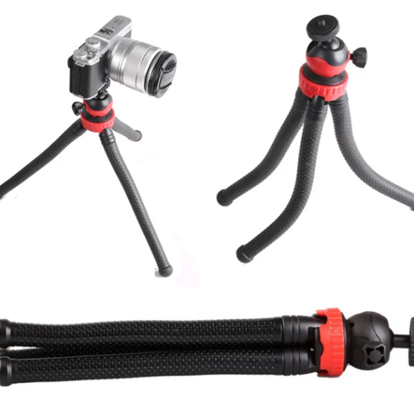 Octopus Tripod Stand for Selfie, Live Streaming, Compatible with Apple