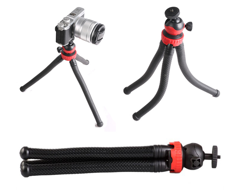Octopus Tripod Stand for Selfie, Live Streaming, Compatible with Apple