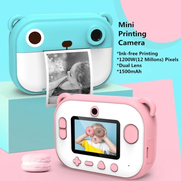Cartoon Mini Children Camera with Dual Lens and IPS Screen