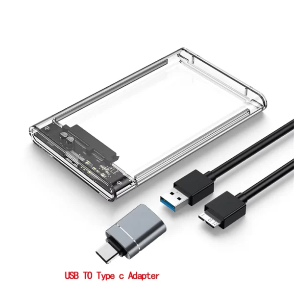 2.5inch USB 3.0 SATA SSD HDD Enclosure with 5Gbps Speed
