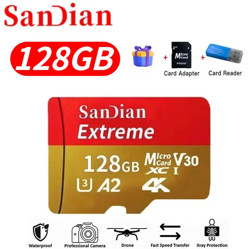 AEVYVKV High-Speed MicroSD Card 128GB-2TB Class 10