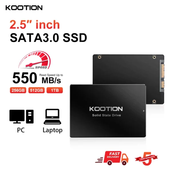 KOOTION SATA III 2.5 Inch Internal SSD 120GB-2TB
