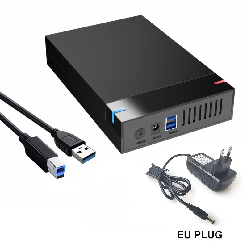 3.5" SATA to USB 3.0 External HDD Enclosure with Power Adapter