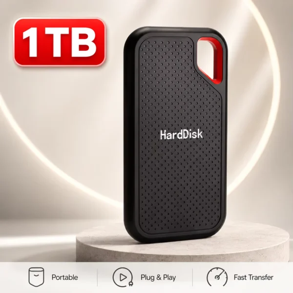 Portable 1TB SSD External Hard Drive USB 3.1 High-Speed Storage