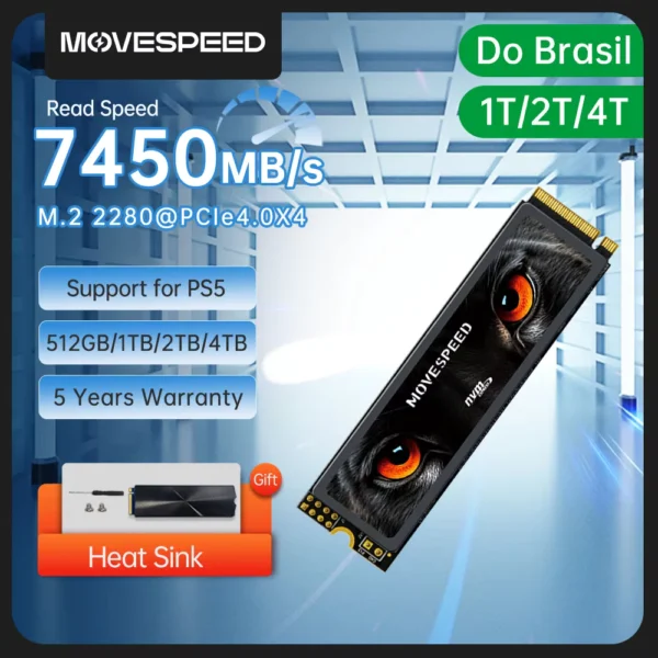 MOVESPEED NVMe M.2 PCIe 4.0 SSD 1TB to 4TB