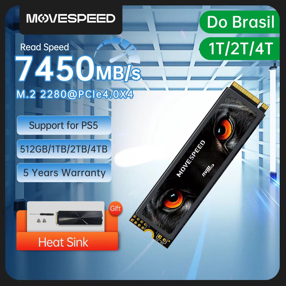 MOVESPEED NVMe M.2 PCIe 4.0 SSD 1TB to 4TB