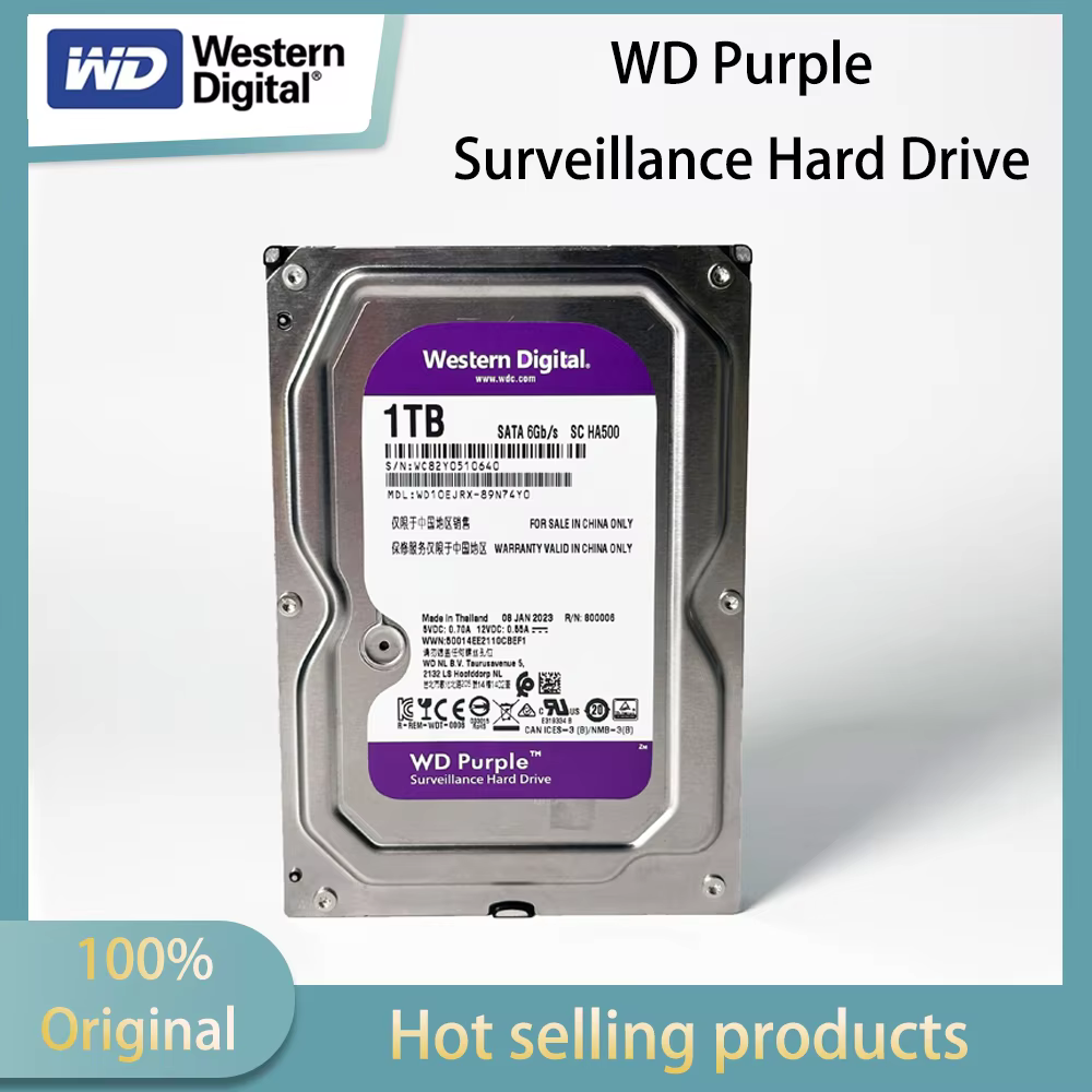 Western Digital 1TB-4TB WD Purple Surveillance HDD SATA 6Gb/s