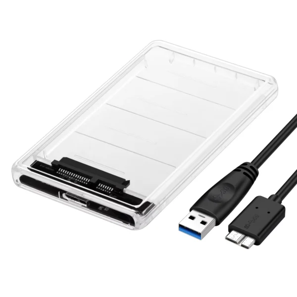 2.5 Inch USB 3.0 Transparent Hard Drive Enclosure