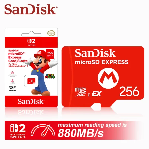 SanDisk 256GB MicroSD Express Card for Nintendo Switch 2