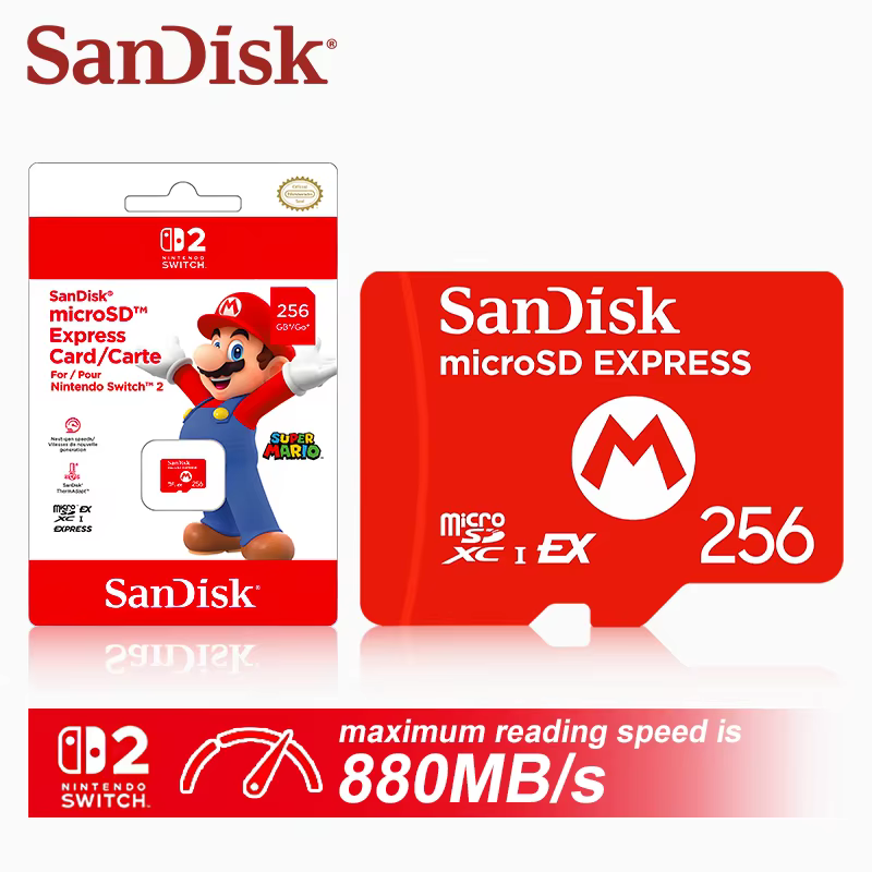 SanDisk 256GB MicroSD Express Card for Nintendo Switch 2