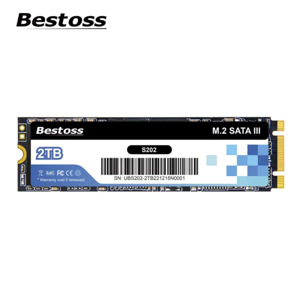 Bestoss M.2 SATA 3.0 SSD 120GB-1TB Internal Storage