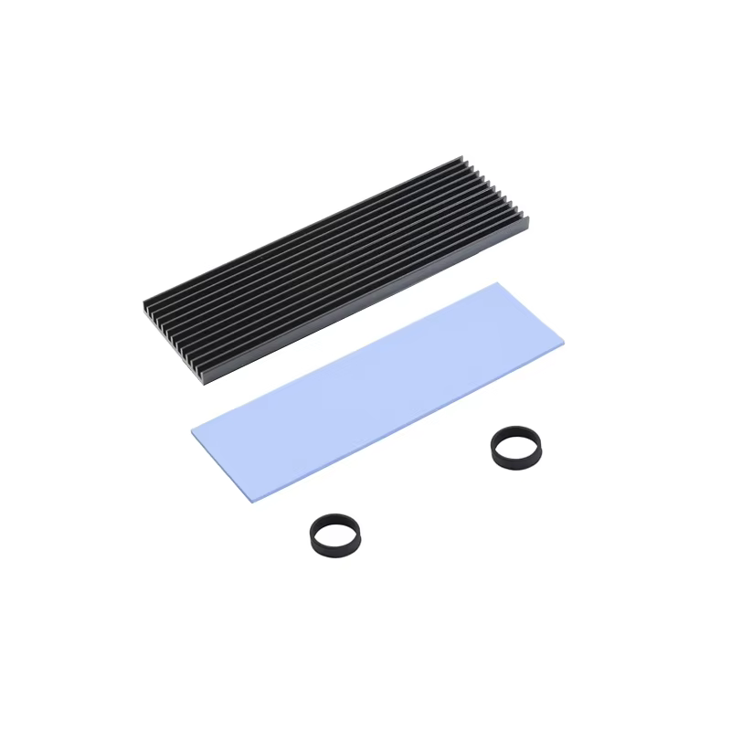 M.2 SSD Heatsink with Thermal Pads and Rubber Straps