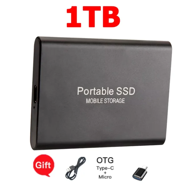 Portable External SSD 1TB to 128TB USB 3.1 Type-C