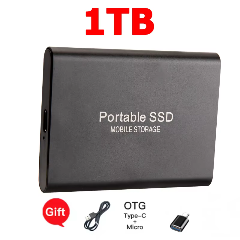 Portable External SSD 1TB to 128TB USB 3.1 Type-C