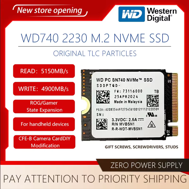 Western Digital SN740 1TB 2TB M.2 2230 PCIe Gen4 NVMe SSD