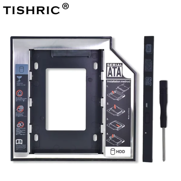 TISHRIC 2.5" SATA 3.0 HDD Caddy Aluminum Enclosure
