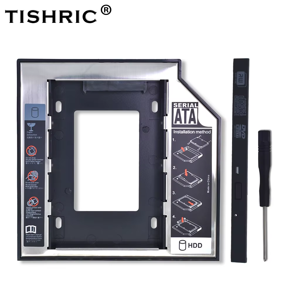 TISHRIC 2.5" SATA 3.0 HDD Caddy Aluminum Enclosure
