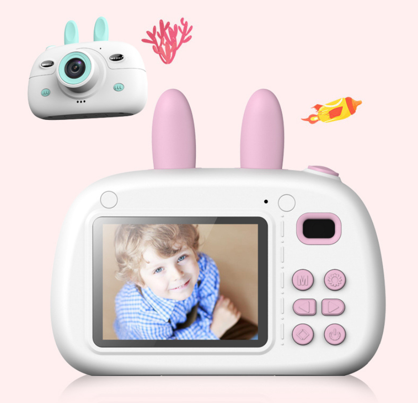 Cartoon Rabbit Video Recorder with Dual Cameras