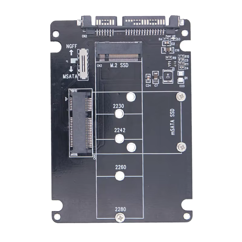SSD Adapter M.2 NGFF & mSATA to SATA 3.0 Converter