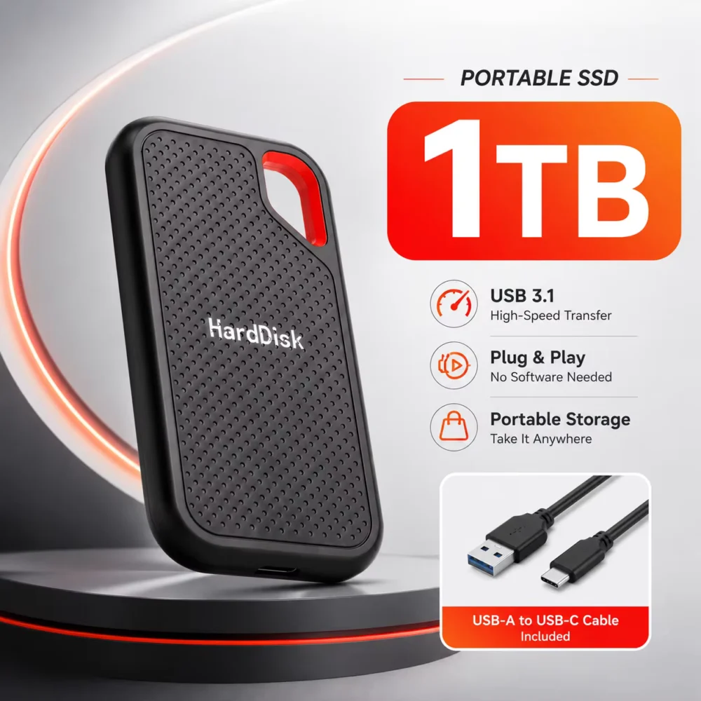 DUTRIEUX Portable Large Capacity External SSD 2TB 4TB