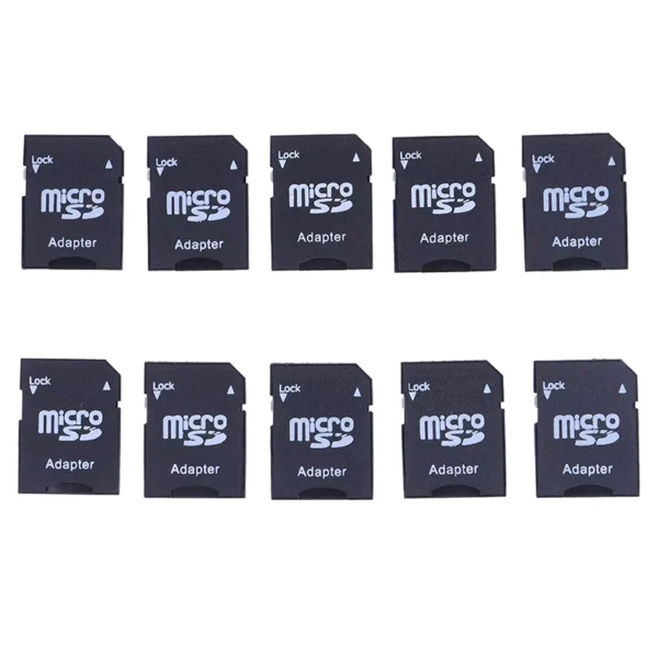 10pcs Micro SD to SD Card Adapters High Speed Converter