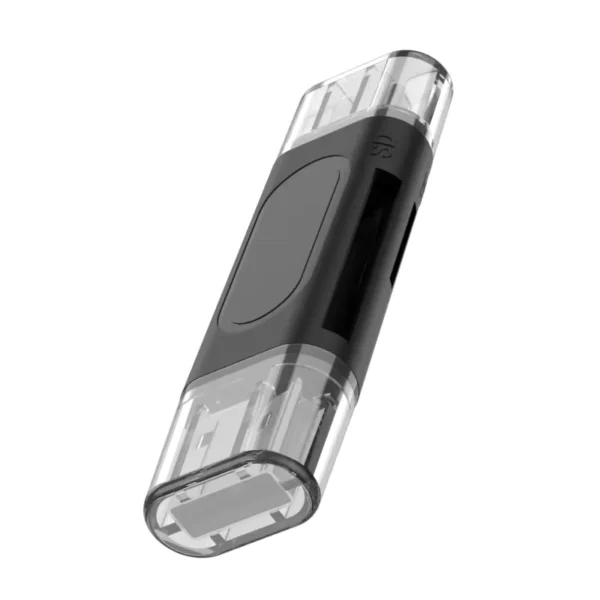 USB-A & Type-C Dual-Port SD TF Card Reader Adapter