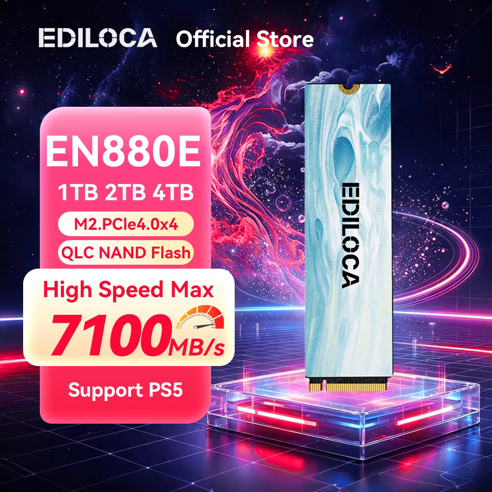 Ediloca EN880E 1TB NVMe M.2 2280 PCIe Gen4 SSD 7100MB/s